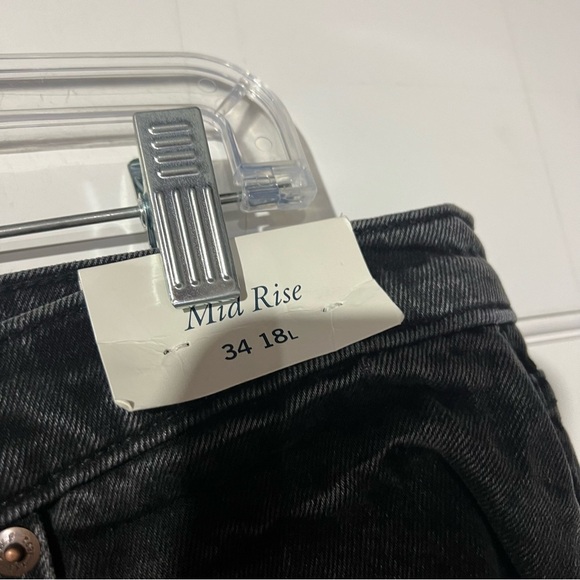 ABERCROMBIE AND FITCH JEANS MID RISE BLACK SIZE 34 18L NWT CURVE PLUS - Picture 7 of 9